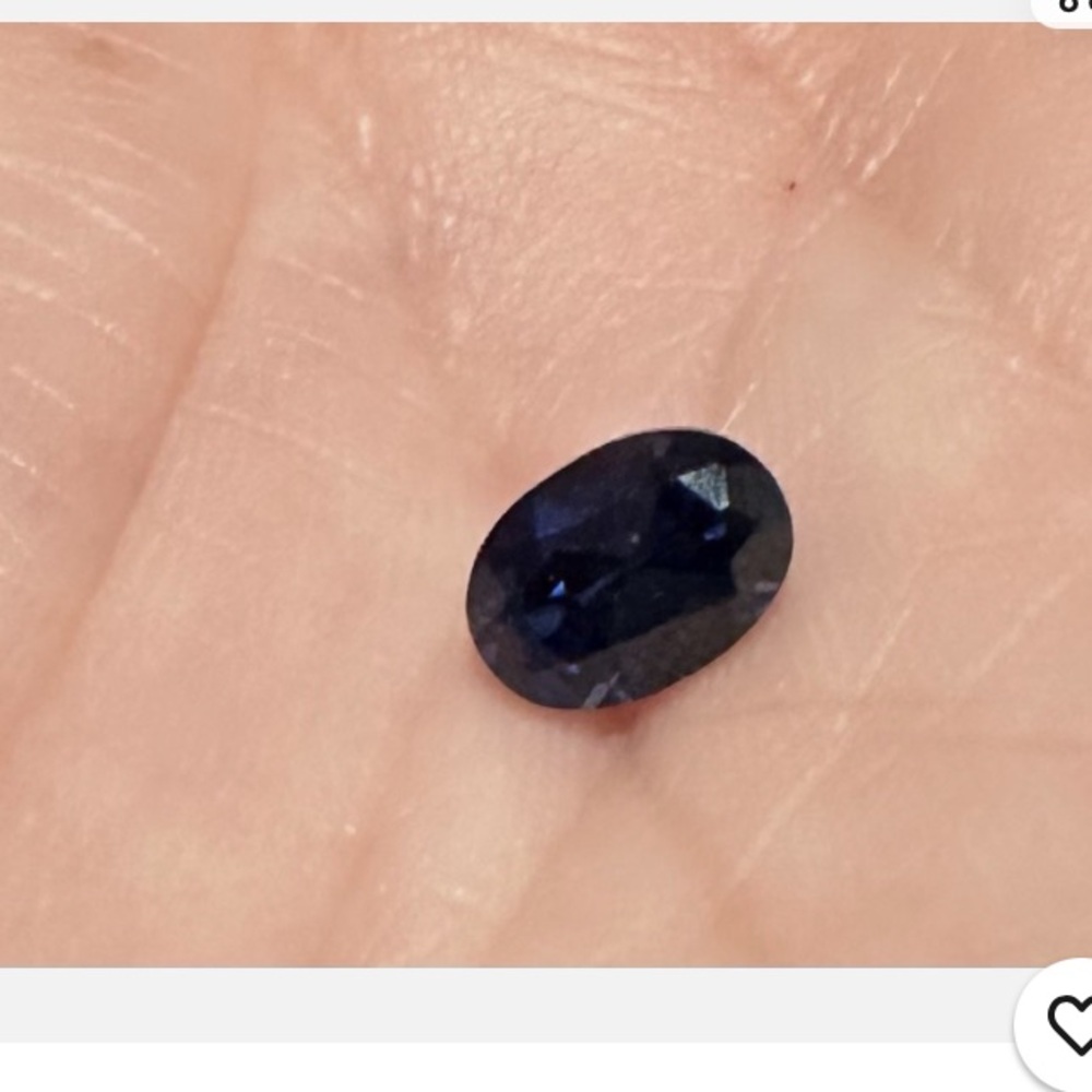 1 oval carat dark sapphire - Picture 3 of 6